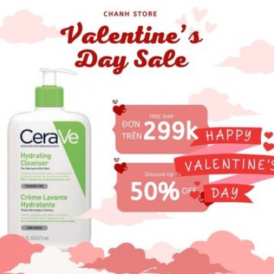 Sữa Rửa Mặt CeraVe Cho Da Thường Đến Khô 473ml Hydrating Cleanser