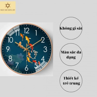 Đồng hồ treo tường kim trôi trang trí decor phòng khách,phòng ngủ 