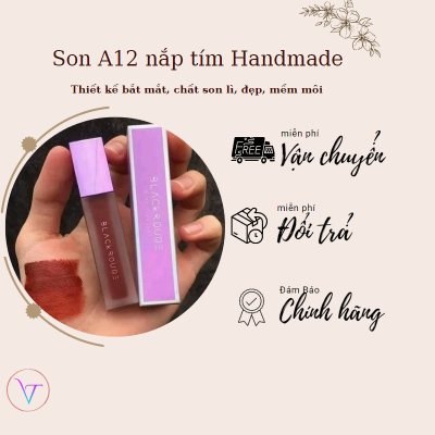 Son A12 nắp tím Handmade - son ver2 A12 đỏ nâu đất 